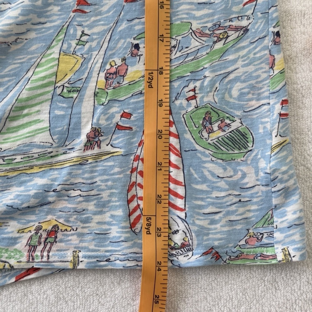 Lilly‎ Pulitzer Top T Shirt Sz XS Preppy Sailboat Coastal Cotton Casual Nautical - Picture 8 of 10